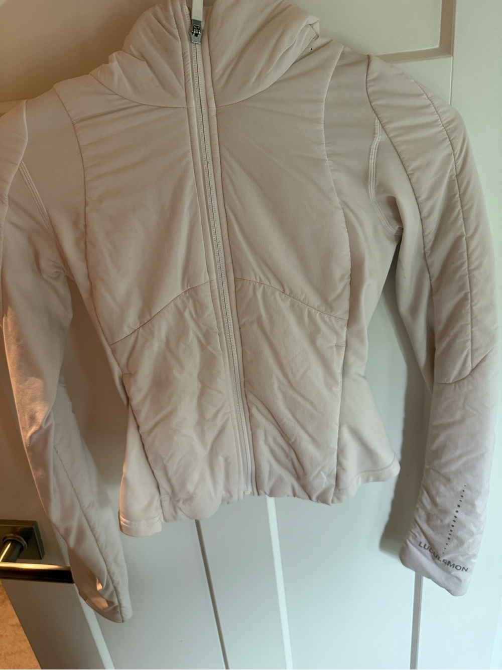 lululemon athletica Cream Zip-Up Bomber Jacket